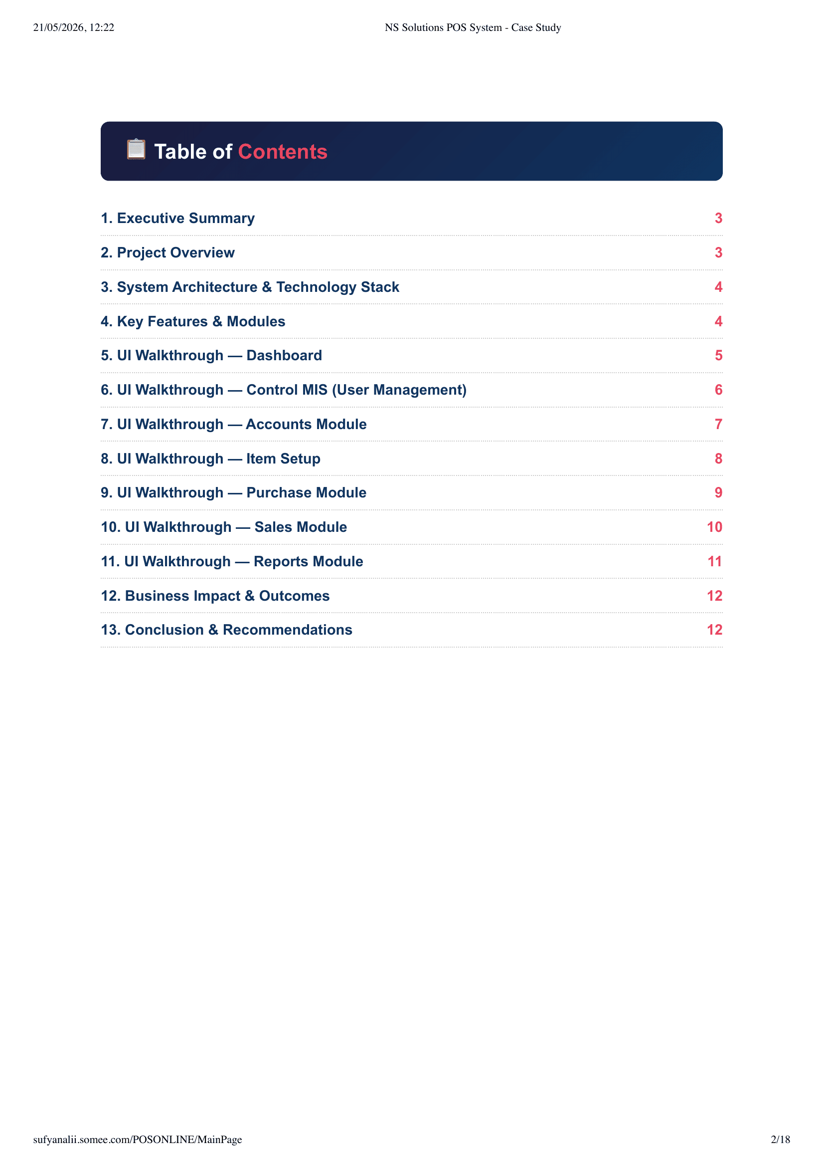 NS Solutions — screen 2